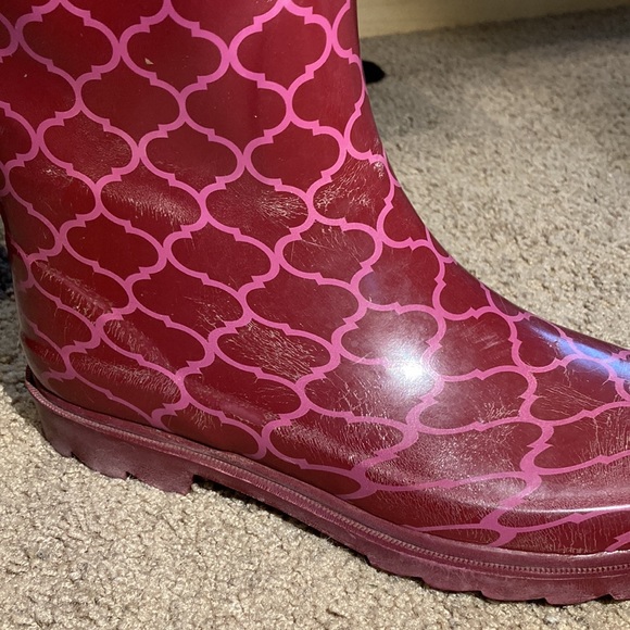 Capelli pink patterned rain boots. Size 9 - Picture 5 of 5